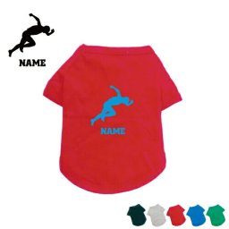 「陸上選手」スポーツ 名入れドッグTシャツ 小型犬 中型犬 大型犬 犬服 ペットウェア 防寒 抜け毛予防 ドッグウェア 室内犬 omdn ネームプリント お名前 愛犬グッズ【EDT】【city】