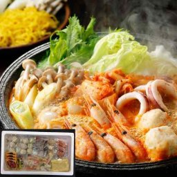 北海道 海鮮 キムチ鍋 Eセット 本格 白菜キムチ ズワイガニ ホタテ イカ タラ つみれ 冷凍