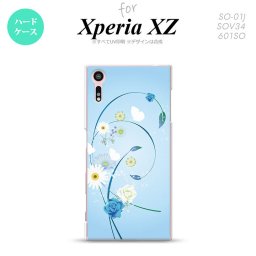 【SO01J】【スマホケース/スマホカバー】【エクスペリア XZ 】SO01J スマホケース XPERIA XZ SO-01J カバー エクスペリア XZ  花柄・ミックス 青 nk-so01j-272【メール便送料無料】