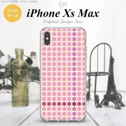 iPhoneXsMax iPhone XS Max スマホケース ソフトケース 花十時 キュート ピンク メンズ レディース nk-ixm-tp1351