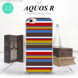 【SH03J】【スマホケース/スマホカバー】【アクオス R】SH03J スマホケース AQUOS R SH-03J カバー アクオス R ボーダー ブルーブラウン nk-sh03j-703【メール便送料無料】