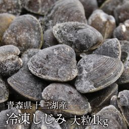 青森県十三湖　冷凍しじみ大粒 1kg（ヤマトシジミ）砂抜き済み　国産