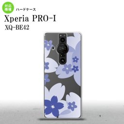 XperiaPRO-I Xperia PRO-I スマホケース 背面ケース ハードケース 花柄 サクラ B 青 背面カバー android nk-xproi-059