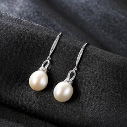 ピアス 両耳用 キュービックジルコニア 淡水パール シルバー925 ホワイト ピンク パープル イエローゴールド シルバー フック 大粒 上品 大人 揺れる pe0132