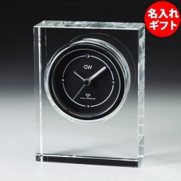 【名入れ】グラスワークス ナルミ ノヴァ電波時計 ( ネーム メッセージ 名前入り ) クロック 時計 法人 記念品 創立記念 周年記念 竣工 表彰 還暦 退職祝い オリジナルギフト ガラス 彫刻