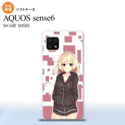 SH-54B SHG05 AQUOS sense6 スマホケース ソフトケース 女の子 A ピンク メンズ レディース nk-sens6-tp1322