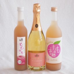 桃のお酒を楽しめる3本セット(国産ももとろ 国産もものお酒 脱アルコールカールユングピーチ(ドイツ)) 500ml×1本 720ml×1本 750ml×1本