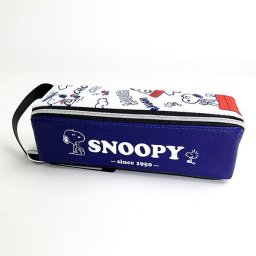 スヌーピー SNOOPY ヒラクトレーペンポーチ コミック ペン ポーチ 文房具 小物入れ ケース ネイビー グッズ  (MCOR)