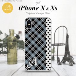 【iPhoneX】【スマホケース/スマホカバー】【アイフォンX】iPhoneX スマホケース ケース アイフォンX イニシャル タータン・ドット 黒 nk-ipx-tp1535ini【メール便送料無料】