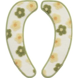 ふわりんこ 貼るだけ便座シート (フラワーグリーン) 花柄 トイレ用品