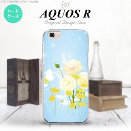 【SH03J】【スマホケース/スマホカバー】【アクオス R】SH03J スマホケース AQUOS R SH-03J カバー アクオス R 花柄・ミックス（D） 青 nk-sh03j-284【メール便送料無料】
