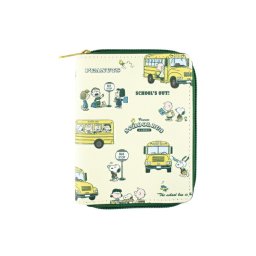 スヌーピー コンパクトマルチポーチ(Schoolfriend) Preppystyle schoolbus SNOOPY