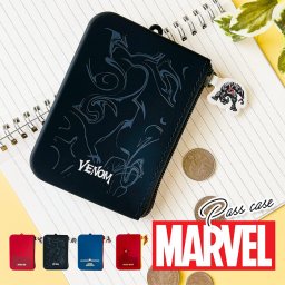 定期入れ パスケース MARVEL パスポーチ アメコミ アメリカンコミック アメコミキャラ スパイダーマン シリコン シリコン製 撥水 撥水ポーチ カード入れ カードケース ファスナー ファスナー開閉 通学 通勤 軽い 薄い 男の子 メンズ キャラクター