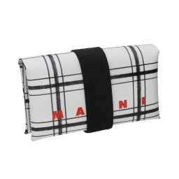 マルニ MARNI 財布 三つ折り財布 折りたたみ財布 小銭入れ付き PFMI0007U9 P6052 ZO651 ORIGAMI オリガミ チェック レディース メンズ ユニセックス ホワイト+ブラック