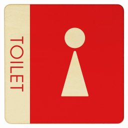 14x14cm トイレ 御手洗 TOILET トイレマーク D1 女 WOMENS ピクトサイン 木製ドアサイン ドアプレート インテリア 施設 案内