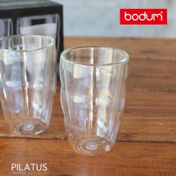 ボダム bodum ピラトゥス ダブルウォールグラス 0.35L (2個セット)【正規品】 カフェ グラス 耐熱ガラス おしゃれ お餞別 結婚祝い 引き出物 内祝 記念品 誕生日 プレゼント クリスマス