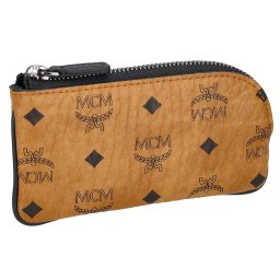 エムシーエム Mode Creation Munich(MCM) コインケース 小銭入れ キーリング付き MXKDSTA01 CO001 L字ファスナー レディース メンズ ユニセックス ブラウン