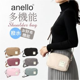 アネロ anello ショルダーバッグ ATS0656 通販 お財布ポシェット ショルダーバック 斜めがけバッグ ミニショルダー 財布機能付き レディース メンズ 小さめ 旅行 通勤 撥水 軽量 軽い おしゃれ シンプル 無地 CIRCLE レディースバッグ