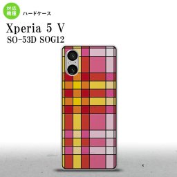 Xperia 5V Xperia 5V 背面ケース カバー ステンドグラス風 おしゃれ チェック ピンク ステンドグラス風 2023年 10月発売 nk-xp55-sg10