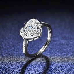 リング レディース モアサナイト ホワイト シルバー925 シルバー フリーサイズ 1ct km137