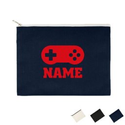 「ゲームコントローラー」名入れフラットポーチ/小物入れ メンズ レディース 卒部祝い 父の日プレゼント オリジナル お揃い オーダーメイド誕生日 プレゼント 贈り物 ギフト オリジナル オーダーメイド 母の日【flpl】大会 景品 参加賞 ピクトグラム