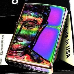 ZIPPO ライター ブッダ 美しい レインボー 御守り スペクトラム ジッポ Bright Buddha Design かっこいい 鮮やか 虹色 高級感 メンズ レディース お洒落 プレゼント ギフト