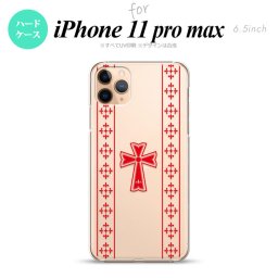 iPhone11ProMax iPhone11pro max スマホケース ハードケース ゴシック クリア 赤 メンズ レディース nk-i11pm-1007