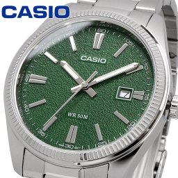 CASIO 腕時計 カシオ 時計 ウォッチ チープカシオ チプカシ アナログ クオーツ メタルバンド シルバー グリーンテクスチャードフィニッシュダイアル 海外モデル MTP-1302DA-3AV [並行輸入品]