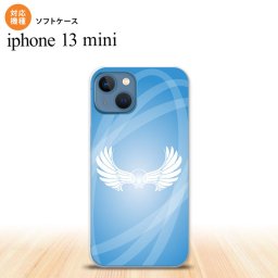 iPhone13mini iPhone13 mini ケース ソフトケース 翼 光 青 iPhone ミニ 5.4インチ  おしゃれ かわいい メンズ レディース キッズ デザインたくさん nk-i13m-tp463