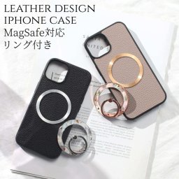 iphone16 ケース リング付き magsafe マグセーフ iphone16e iphone16Pro iphone16Plus iphone16ProMAX マグセーフ対応 レザー スマホリング 花柄 アイフォン 16 16e 16pro 16plus 16promax magsafe対応 スタンド 大人可愛い 16プロ iphoneケース ハート メタリック 送料無料
