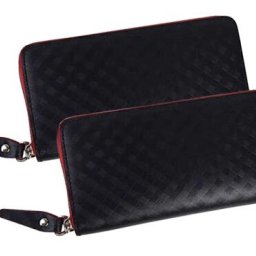 2個セット！マルチケース 収納ケース ブラック×レッド 多用途タイプ 小物入れ グラフィット柄 スペイン製カーボンレザー メンズ レディース 宅配便出荷 MKT-1