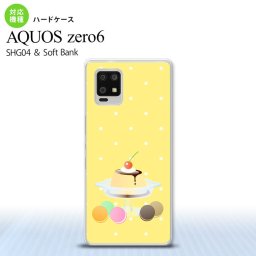 SHG04 SHG04 ZERO6 AQUOS zero6 スマホケース ハードケース スイーツ プリンマカロン 黄 メンズ レディース nk-zero6-664