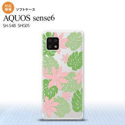 SH-54B SHG05 AQUOS sense6 スマホケース ソフトケース ティアレ B ピンク メンズ レディース nk-sens6-tp1492