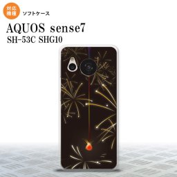 sense7 sense7 スマホケース 背面ケースソフトケース 花火 線香花火 黒 2022年 11月発売 nk-sens7-tp321