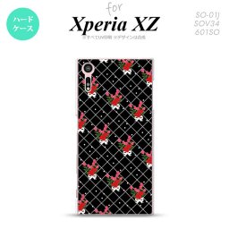 【SO01J】【スマホケース/スマホカバー】【エクスペリア XZ 】SO01J スマホケース XPERIA XZ SO-01J カバー エクスペリア XZ  花柄・バラ（K） 黒 nk-so01j-267【メール便送料無料】