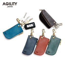 『ピモン』(全5色)ロロマ/【キーケース L字 スマートキー キーリング キーフック 3連 日本刀 本革 レザー】【AGILITY affa(アジリティアッファ)】(1211)[M便 4/5]