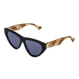 グッチ GUCCI サングラス アイウェア UVカット GG1333S-004 逆三角形 レディース ブラウン+ブルー