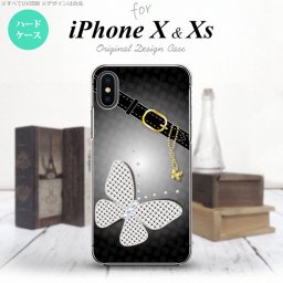 【iPhoneX】【スマホケース/スマホカバー】【アイフォンX】iPhoneX スマホケース カバー アイフォンX バタフライ・蝶(E) 黒 nk-ipx-324【メール便送料無料】