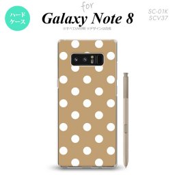 【SC01K】【スマホケース/スマホカバー】【ギャラクシー ノート8】SC01K スマホケース Galaxy Note8 SC-01K カバー ギャラクシー ノート8 ドット・水玉 ベージュ nk-sc01k-831【メール便送料無料】