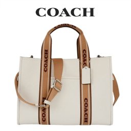 送料無料 コーチ COACH アウトレット レディース 敬老の日 バッグ トートバッグ ななめがけストラップ付 CU997 SVCAH(シルバー×チョーク マルチ) ホワイト