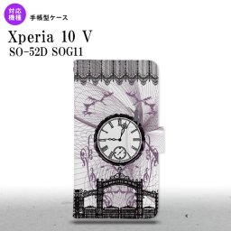 Xperia10V Xperia10V 手帳型スマホケース カバー 時計 妖精 黒 2023年 7月発売 nk-004s-xp105-dr1256