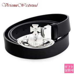 ヴィヴィアンウエストウッド Vivienne Westwood ベルト メンズ オーブ ORB BUCKLE BELT レザー ブラック 黒 82010004 L0022 N401 ブランドベルト ビジネス カジュアル プレゼント ギフト 男性 正規品