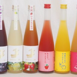 愛知×福岡の果物リキュール6本セット(日本酒ブレンドベルガモットオレンジ 純米酒ブレンド巨峰 日本酒ブレンド苺酒 馬路村のゆず梅酒 あまおう梅酒 もも梅酒) 500ml×6本