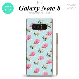 【SC01K】【スマホケース/スマホカバー】【ギャラクシー ノート8】SC01K スマホケース Galaxy Note8 SC-01K カバー ギャラクシー ノート8 花柄・バラ 水色 nk-sc01k-241【メール便送料無料】