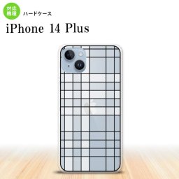 iPhone14 plsu iPhone14 plsu 背面ケース カバー ステンドグラス風 おしゃれ チェック ホワイト ステンドグラス風 2022年 10月発売 nk-i14pl-sg46