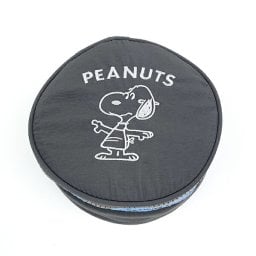 スヌーピー SNOOPY サークルポーチ ダークグレイ 小物入れ コインケース 化粧品入れ 旅行