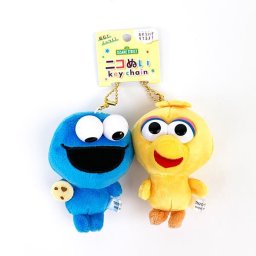 セサミストリート ニコぬいキーホルダー クッキーモンスター＆ビッグバード ぬいぐるみ マスコット