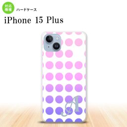 iPhone15 plus iPhone15 plus スマホケース 背面ケース ハードケース 水玉 ピンク +アルファベット 2023年 9月発売 nk-i15pl-1374i