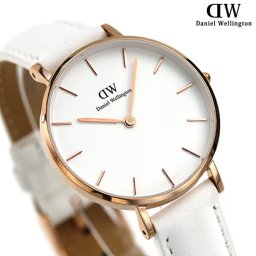 ダニエルウェリントン 時計 レディース ぺティート ボンダイ 32mm 腕時計 ブランド クオーツ DW00100189 ホワイト