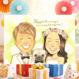 ギフト 似顔絵 結婚記念日 プレゼント 贈り物 名入れ 手描き 結婚記念日 結婚10周年 金婚式 周年記念 結婚30周年 記念日 お祝い 両親 家族 お母さん 夫婦 お父さん 下書き確認 修正無料 名入れ 似てる 宝物 かわいい 実績多数 感謝 記念 思い出 結婚記念日 感激 二次会 おすすめ クリスマス キレイ 引っ越し おしゃれ お祝い返し ホワイトデー
